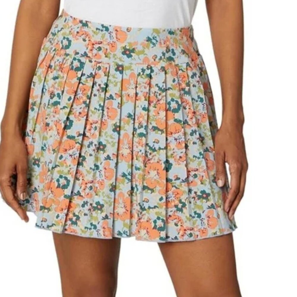Toad & Co Womens Medium Sunkissed Pleated Skort  |  Papaya Geranium